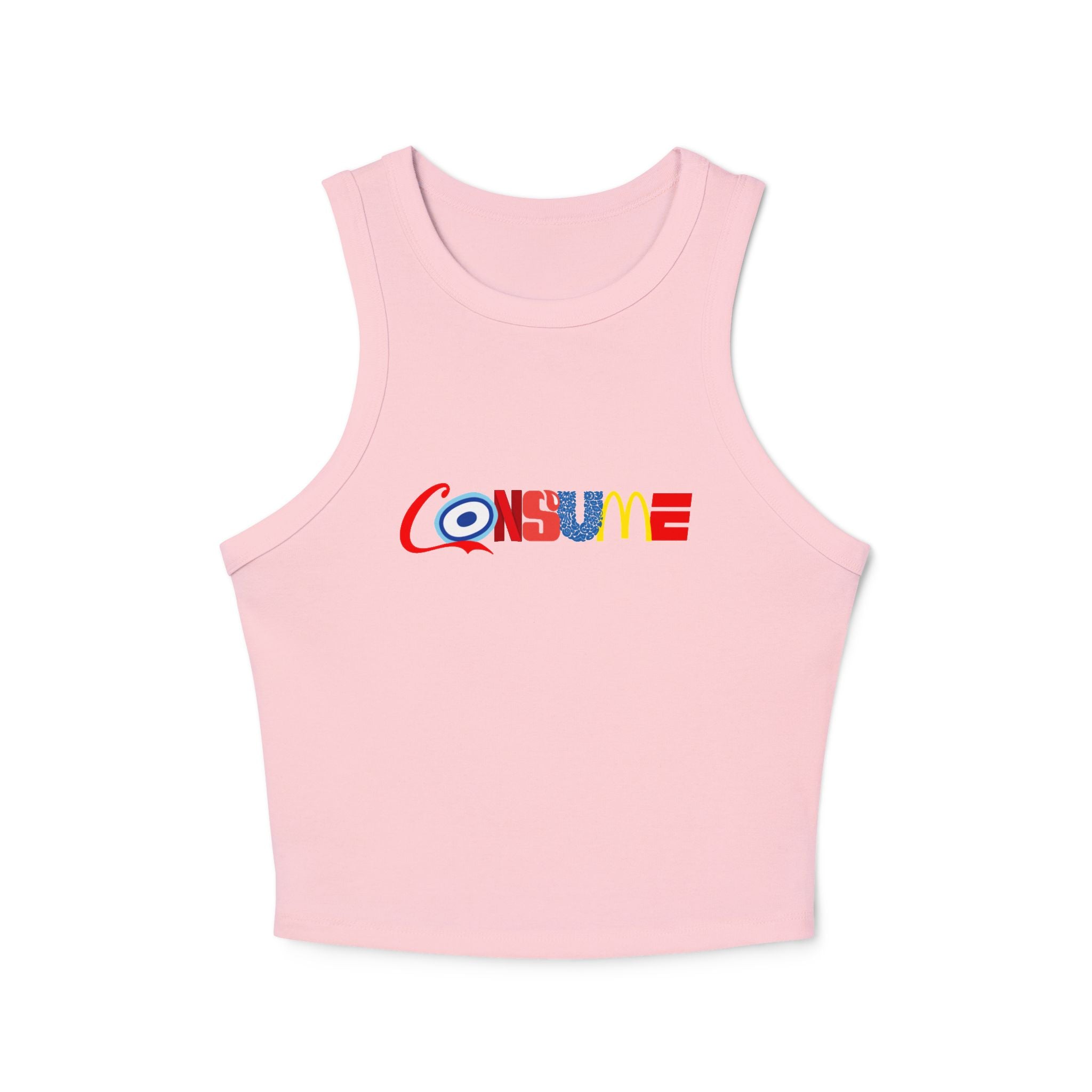 “consume” tank top