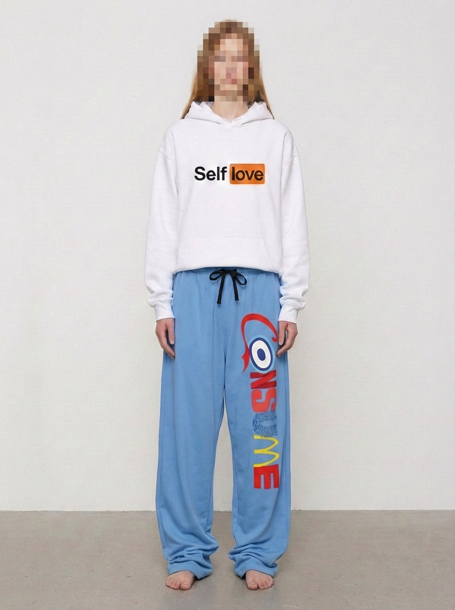 "self love" pullover hoodie